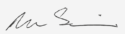 Signature of Adrian Smith OBE
